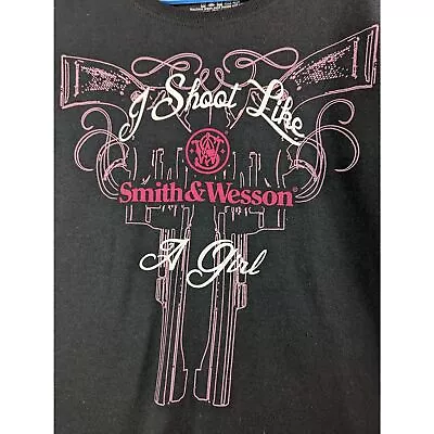 NWT SMITH & WESSON Womens Long Sleeve T Shirt Size Small I Shoot Like A Girl • $11.17