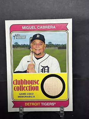 2023 Topps Heritage High Number Miguel Cabrera Game Used Bat Relic • $4