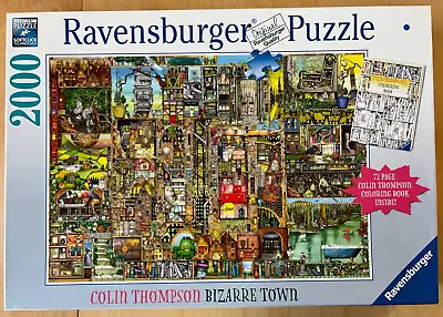 BIZARRE TOWN 2000 Pieces Ravensburger Jigsaw Puzzle Colin Thompson COMPLETE!!! • $89