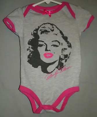 Marilyn Monroe Girls Infant Bodysuit Gray 6-9 Months • $6.95