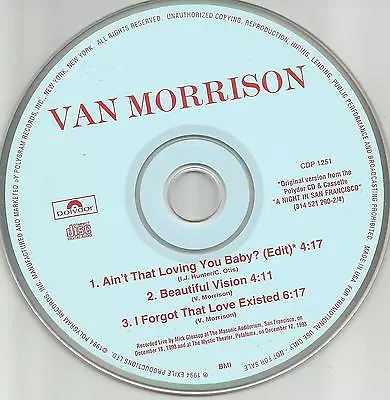 VAN MORRISON  Ain’t That Loving You Baby EDIT W/ 2 LIVE TRX PROMO DJ CD Single  • $34.99