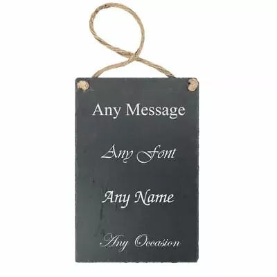 £9.95 • Buy Personalised Engraved Hanging Slate Notice And Menu Board
