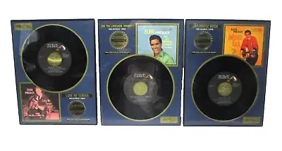Elvis Presley Lot Love Me Tender Jailhouse Rock 45 Record  Framed Numbered • $74.99