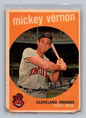 1959 Topps Mickey Vernon  #115 - Cleveland Indians - PR To VG • $1.99