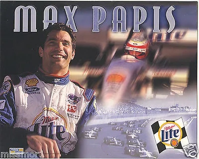 Max Papis 2000 Miller Lite Ford Racing Promotional Picture Signature Card • $7