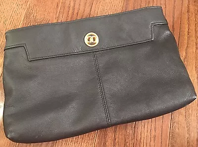 Cabin Creek Black Clutch Purse Genuine Leather • $18.99