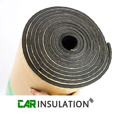 6mm Black Closed Cell Foam Self Adhesive Roll High Quality Waterproof Sound Van • £19.49