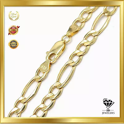 NEW Classic Armlets 10K Yellow Gold Figaro Bracelet 4.5mm For Mens Womens 7 -9  • $149.89