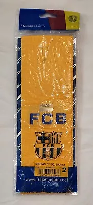 FC Barcelona Medias Socks Color Yellow Size T/2 Made In Spain S27P • $17