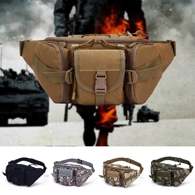 Tactical Fanny Pack For Men Waist Bag Military Hip Belt Outdoor Hiking Fishing • $13.76