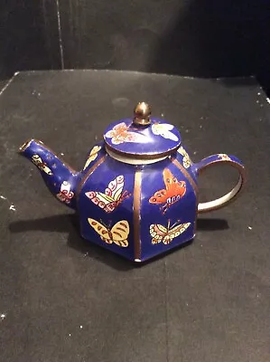 Decorative Collectible: Enameled  Two Butterflies  Miniature Teapot    • £28.50