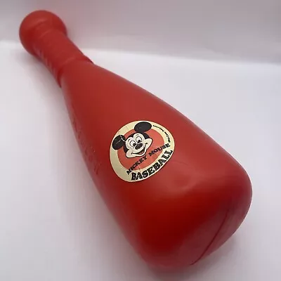 Mickey Mouse 14” Plastic Baseball Bat Vintage Rare H.G. Toys Red Mini Toddler • $40