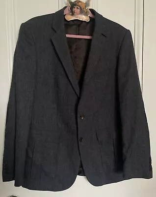 Mens Tweed Zara Blazer EU 56 With Suede Patch Elbow Sleeve Patch Flap Pockets • £33