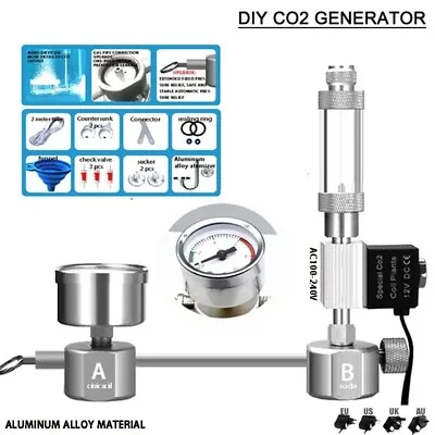 Aquarium CO2 Generator Kit Bubble Counter CO2 Diffuser Aquatic Plant Growth • £32.39