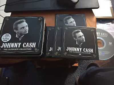 JOHNNY CASH - THE ULTIMATE COLLECTION 3 X DISC IN TIN • £7
