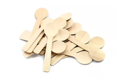 3.9 Inches Mini Kitchen Wooden Ice Cream Dessert Spoons Disposable Wood Cutle... • $13.96