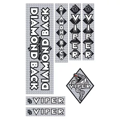Diamond Back - 1983 Viper - Silver PRISM Decal Set - Old School Bmx • $66