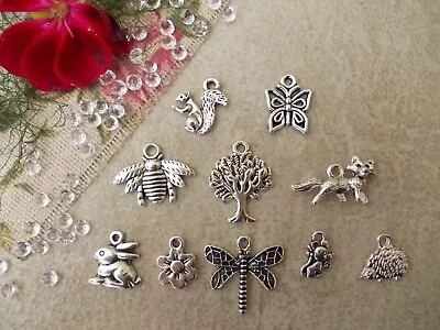 £3.10 • Buy Woodland, Small Creatures Theme Silver Tibetan Metal Charms/pendants,hedgehog,