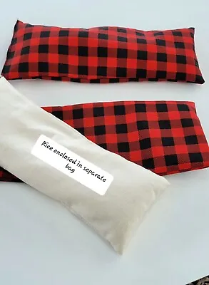 Rice Heating Pad Microwave Hot Or Cold Therapy Handmade Rice Bag Small 10 X4  • $14.99