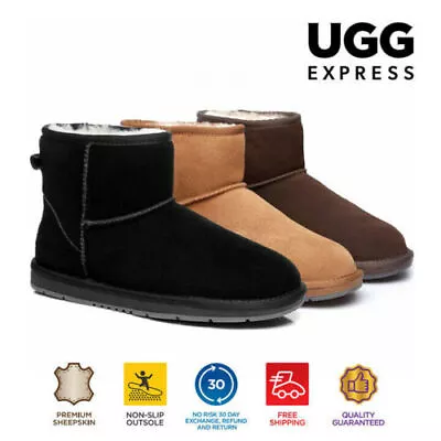 $95 • Buy UGG Mini Boots Men Women Australian Sheepskin Classic Ankle Boot Water Resistant