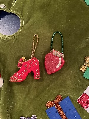 Michael Simon Christmas Ornament Set Of 2 Shoe And Light Bulb Purse • $39.99