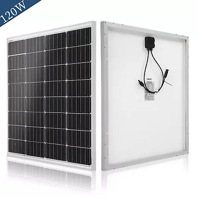 120W Mono Solar Panel 18V Off Grid Power Home Garden RV Camper Caravan • £52.95