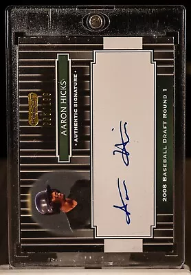 AARON HICKS 2008 Razor Signature Series Rookie Autograph RC Auto /199 • $0.99