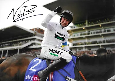 Horse Racing - Nico De Boinville - Hand Signed A4 Photograph - COA • £15