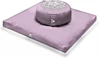 TempleTree Living Meditation Cushion Set Purple Mandala Pattern • $54.99