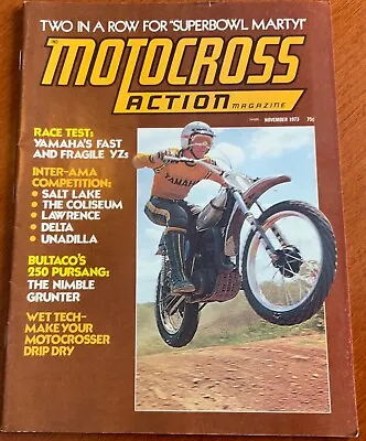Motocross Action Magazine November 1973 Bultaco 250 Ama Competition Yamaha Yz's • $24.99