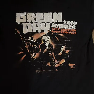 Green Day Band 2010 21st Century Breakdown Tour MD Black 2 Side T Shirt Music • $14.47