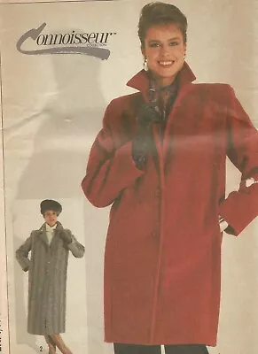 7748 Simplicity Sewing Pattern UNCUT Lined Coat Size 16 Vintage 1980s • $16.99