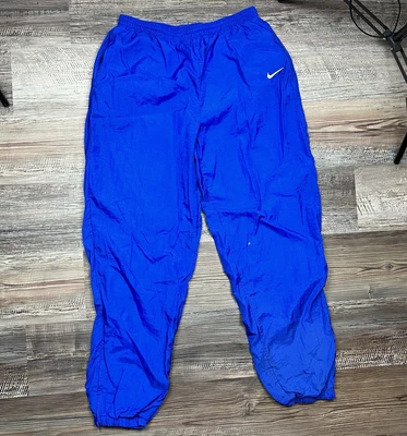 $0.99 • Buy Nike Vintage Men’s White Tag Nylon Athletic Track Pants Blue Size XL 90’s