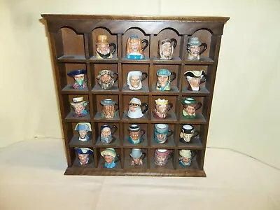 Set Of 24 1983 Porcelain Peter Jackson Miniature Toby Mugs W/ Curio Display Case • $125