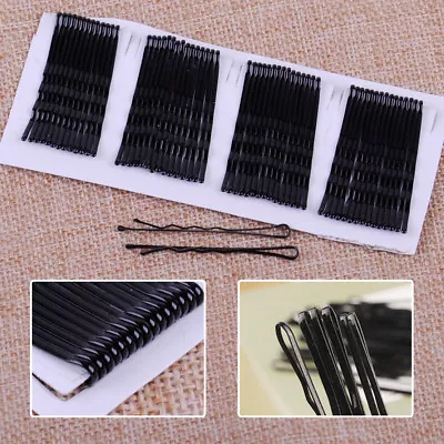 60pcs Alloy Black Invisible Hair Clips Wave Top Bobby Pins Grips Salon Barrette • £3.95