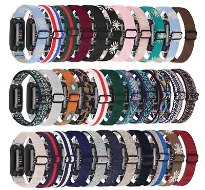 For Fitbit Inspire 3 2 1 HR Nylon Elastic Fabric Strap Band Watch Replacement • £7.49