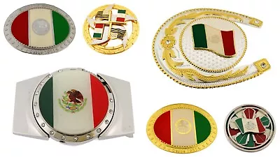 6 Pcs Belt Buckles Lot Wholesale Closeout Overstock Mexico Mexican Western Flags • $47.38