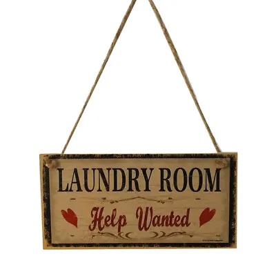 £7.27 • Buy Laundry Room Help Wanted Wall Plaque Sign Hanging Wall Door Sign Decor Ornament