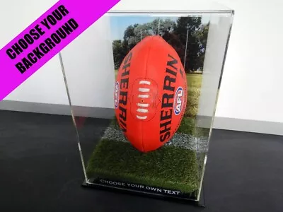 ✺New✺ AFL Football DISPLAY CASE - Aussie Rules Sherrin Sports Memorabilia Lego • $149.99