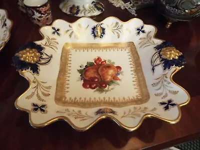 Antique Hammersley Bone China Painted Fruit Serving Plate No Damage • £40