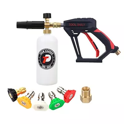 Tool Daily Short Pressure Washer Gun With Foam Cannon 1/4 Inch Quick Connect... • $55.36