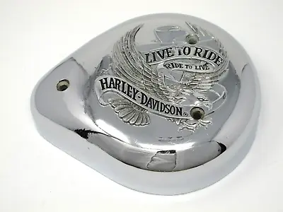 Vintage Harley Davidson Live To Ride Chrome Eagle Teardrop Air Cleaner Cover S&s • $79.90