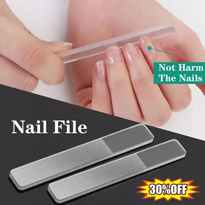 Professional Crystal Glass Finger Nail File With Case Pedicure Fingernail File • $1.17