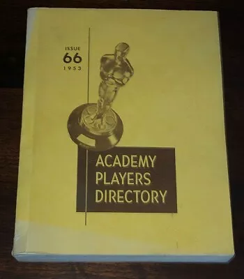 1953 Academy Players Directory Motion Pictures Arts And Sciences Marilyn Monroe • $99