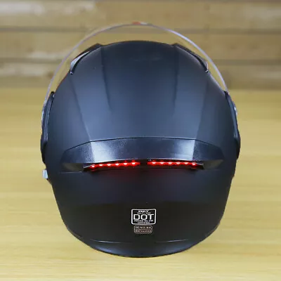 DOT With LED Light Motorcycle Helmet Full Face Dual Visor Modular Flip Up Helmet • $70.29
