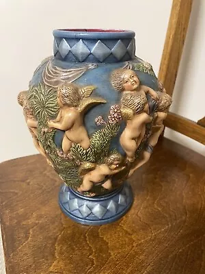 $500 • Buy Vintage Embossed CHERUB VASE