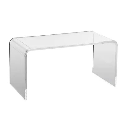 VEVOR Acrylic Coffee Table C-Shaped Clear Acrylic End Table 16.3 Inch Height • £183.59