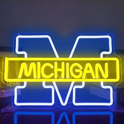 Dimmable Michigan LED Neon Sign USB Powered For Man Cave Beer Bar Wall Decor • $37.99