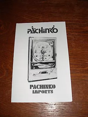 Sankyo Pachinko Machine Operating And Instruction Manual  • $3.99
