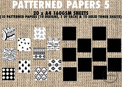 Mixed Set - Patterns 5 & Solid A4 Toner Sheets Works With Tattered Lace Minc • £7.99